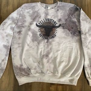 Yellowstone Dyed Cheetah Crewneck - NEW